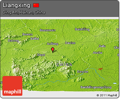 Physical Panoramic Map of Liangxing