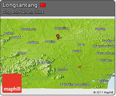 Physical Panoramic Map of Longsantang