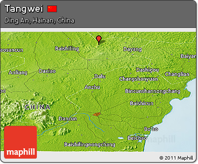 Physical Panoramic Map of Tangwei