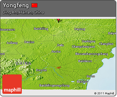 Physical Panoramic Map of Yongfeng