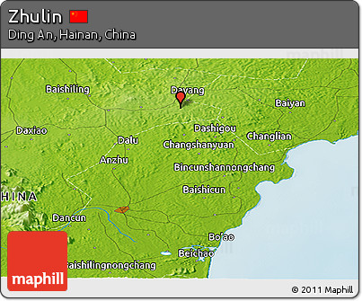 Physical Panoramic Map of Zhulin