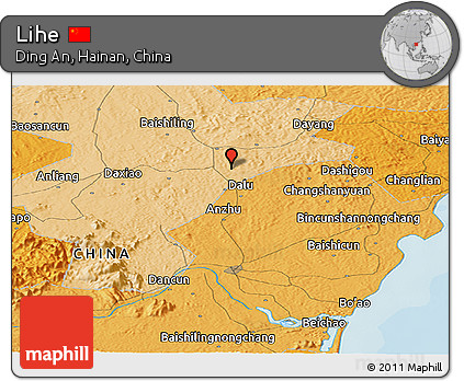 Political Panoramic Map of Lihe