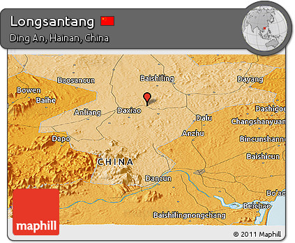 Political Panoramic Map of Longsantang