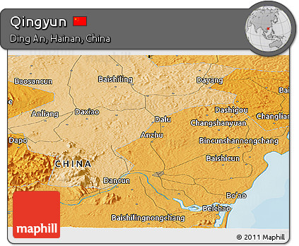 Political Panoramic Map of Qingyun