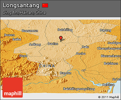 Political Panoramic Map of Longsantang
