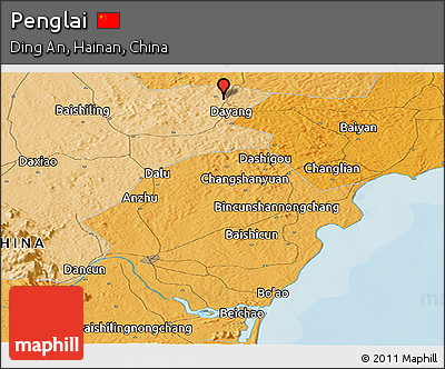 Political Panoramic Map of Penglai