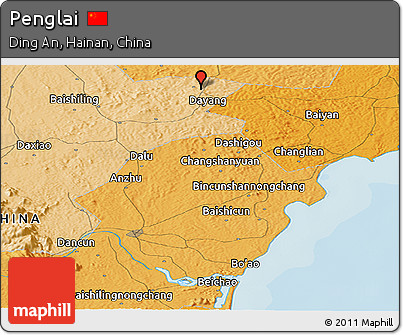 Political Panoramic Map of Penglai
