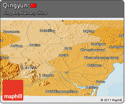 Political Panoramic Map of Qingyun