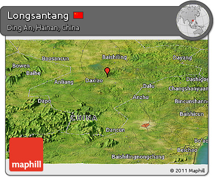 Satellite Panoramic Map of Longsantang