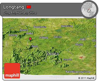 Satellite Panoramic Map of Longtang