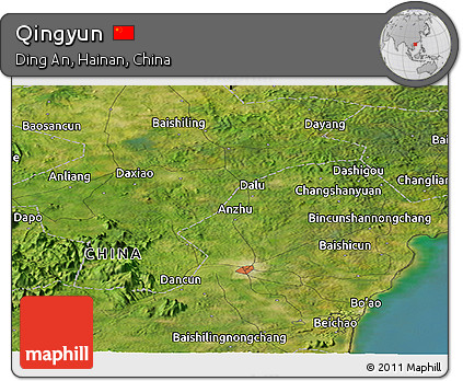 Satellite Panoramic Map of Qingyun