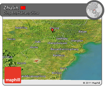 Satellite Panoramic Map of Zhulin