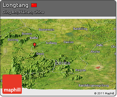 Satellite Panoramic Map of Longtang