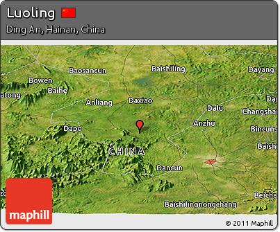 Satellite Panoramic Map of Luoling