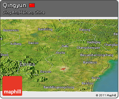 Satellite Panoramic Map of Qingyun