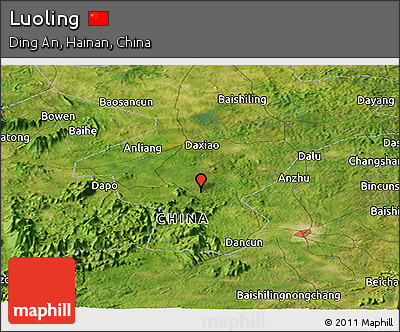 Satellite Panoramic Map of Luoling