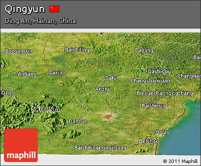 Satellite Panoramic Map of Qingyun