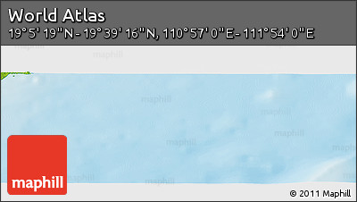 Physical Panoramic Map of the Area around 19° 22' 18" N, 111° 25' 30" E