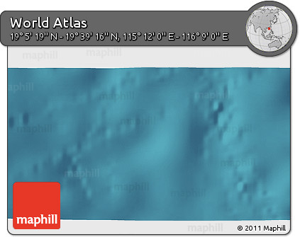 Satellite 3D Map of the Area around 19° 22' 18" N, 115° 40' 30" E