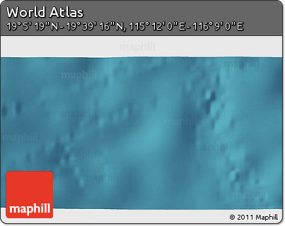 Satellite 3D Map of the Area around 19° 22' 18" N, 115° 40' 30" E