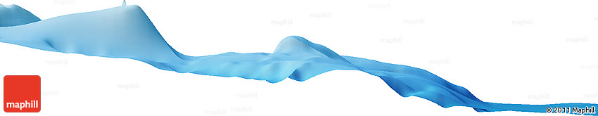 Shaded Relief Horizon Map of the Area around 19° 22' 18" N, 122° 28' 29" E