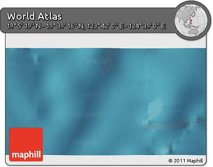 Satellite 3D Map of the Area around 19° 22' 18" N, 124° 10' 30" E
