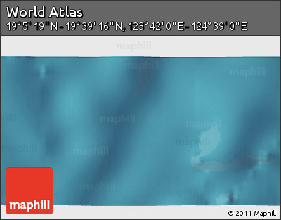 Satellite 3D Map of the Area around 19° 22' 18" N, 124° 10' 30" E
