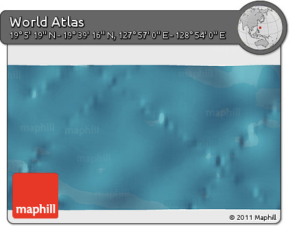Satellite 3D Map of the Area around 19° 22' 18" N, 128° 25' 30" E