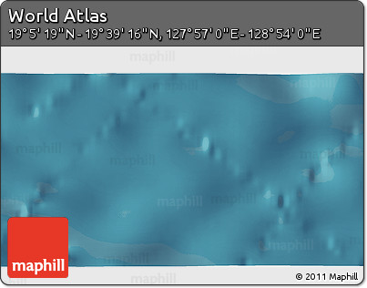 Satellite 3D Map of the Area around 19° 22' 18" N, 128° 25' 30" E