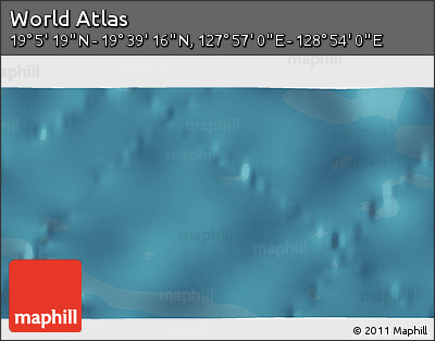 Satellite 3D Map of the Area around 19° 22' 18" N, 128° 25' 30" E
