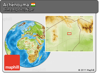 Physical Location Map of Achénouma