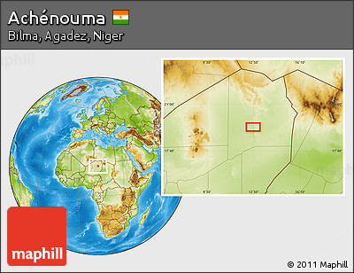 Physical Location Map of Achénouma