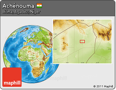 Physical Location Map of Achénouma