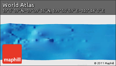 Physical Panoramic Map of the Area around 19° 22' 18" N, 140° 19' 29" E