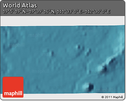 Satellite 3D Map of the Area around 19° 22' 18" N, 142° 1' 30" E