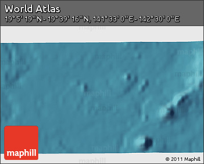 Satellite 3D Map of the Area around 19° 22' 18" N, 142° 1' 30" E