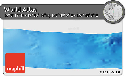 Physical Panoramic Map of the Area around 19° 22' 18" N, 146° 16' 30" E