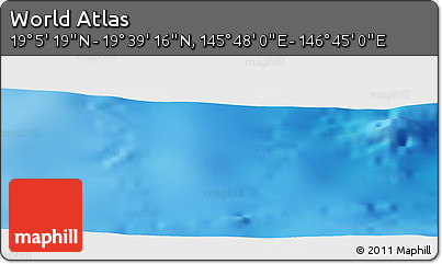 Physical Panoramic Map of the Area around 19° 22' 18" N, 146° 16' 30" E