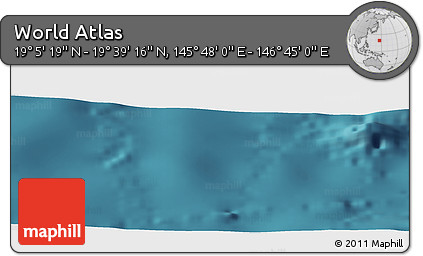 Satellite Panoramic Map of the Area around 19° 22' 18" N, 146° 16' 30" E