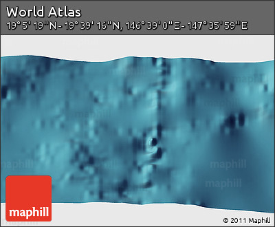 Satellite 3D Map of the Area around 19° 22' 18" N, 147° 7' 30" E