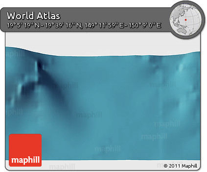Satellite 3D Map of the Area around 19° 22' 18" N, 149° 40' 30" E