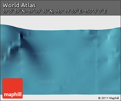 Satellite 3D Map of the Area around 19° 22' 18" N, 149° 40' 30" E