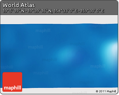 Physical 3D Map of the Area around 19° 22' 18" N, 159° 1' 30" E