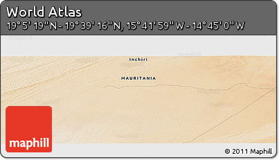 Satellite Panoramic Map of the Area around 19° 22' 18" N, 15° 13' 29" W