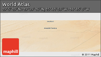 Satellite Panoramic Map of the Area around 19° 22' 18" N, 15° 13' 29" W