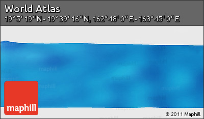 Physical Panoramic Map of the Area around 19° 22' 18" N, 163° 16' 30" E