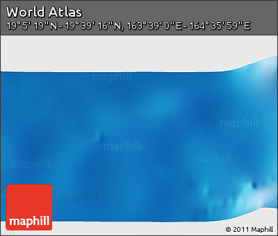 Physical 3D Map of the Area around 19° 22' 18" N, 164° 7' 30" E
