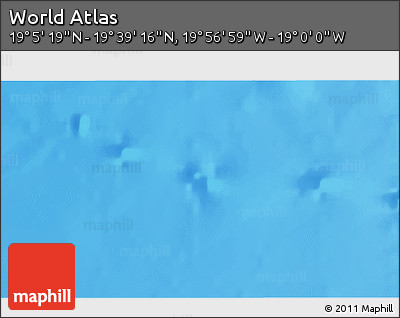 Physical 3D Map of the Area around 19° 22' 18" N, 19° 28' 30" W