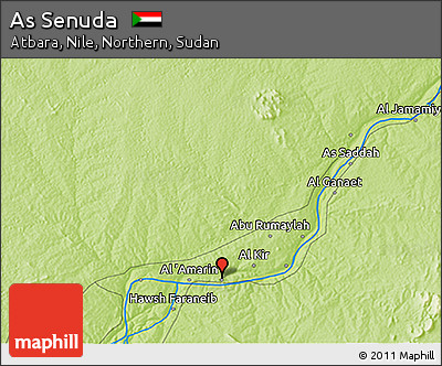 Physical 3D Map of As Senuda