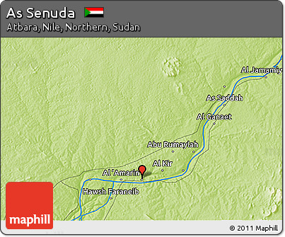 Physical 3D Map of As Senuda